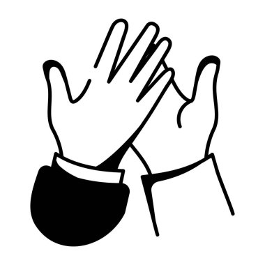 El çizimi biçim simgesi beşlik çakıyor