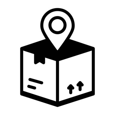 Paket konumunu gösteren bir taslak simgesi