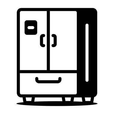 Bir buzdolabının doğrusal biçim simgesi