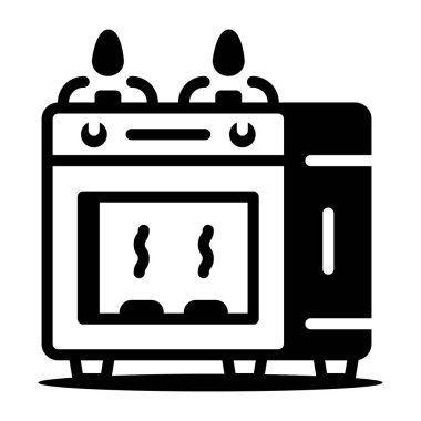 Gaz sobasını gösteren doğrusal bir simge