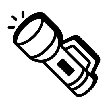 An outline icon showing a camping torch