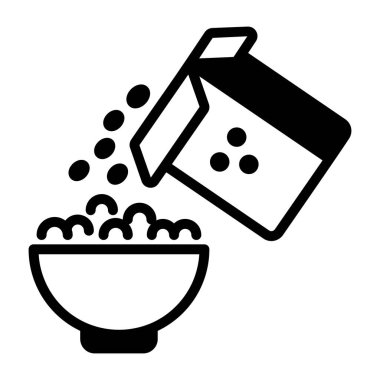 Bir mısır gevreğini gösteren doğrusal simge