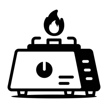 Kamp sobasını gösteren doğrusal bir simge