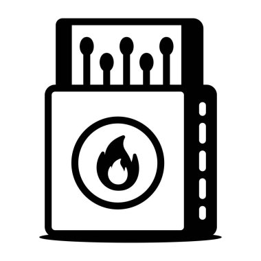 Kibrit kutusu gösteren doğrusal bir simge