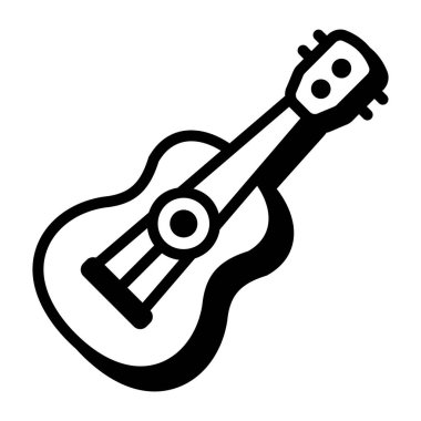 Gitar tasvir eden doğrusal bir simge