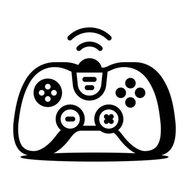 Bir oyun konsolunu gösteren doğrusal simge