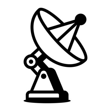 Uydu antenini gösteren doğrusal bir simge