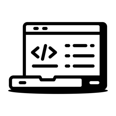 A linear icon showing a backend development