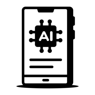 Bir ai uygulamasını gösteren satır biçimi simgesi