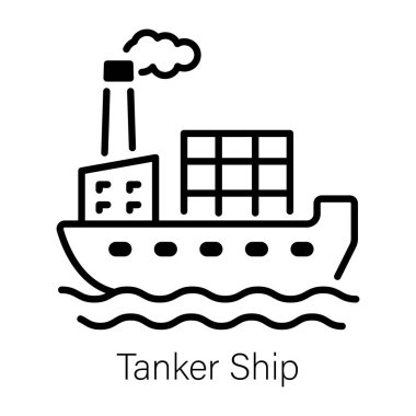 Hizalı bir tanker gemisi simgesi