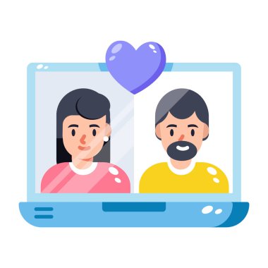 Çevrimiçi konuşmayı betimleyen düz bir biçim simgesi