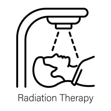 Radyasyon terapisinin kişiselleştirilebilir bir simgesi.