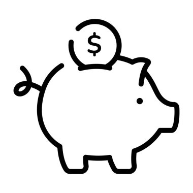 Tasarrufları gösteren doğrusal bir simge