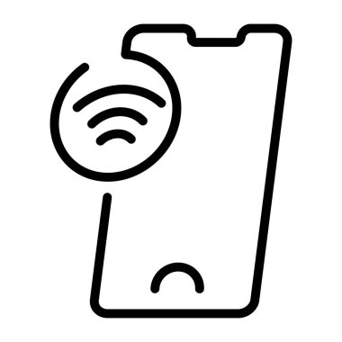 Temassız ödeme gösteren doğrusal bir simge