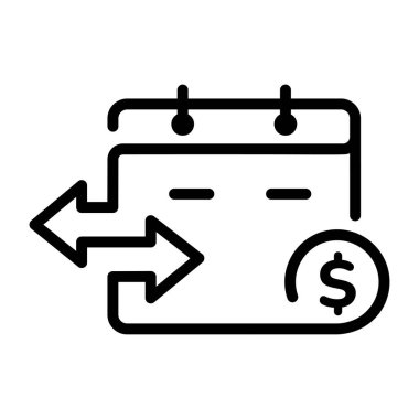 Tekrarlanan ödemeleri gösteren satır biçimi simgesi