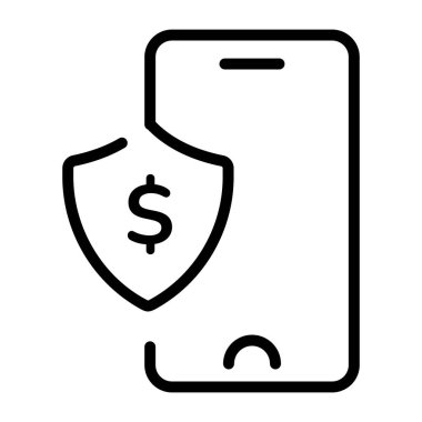 Güvenli bir aktarımı gösteren doğrusal bir simge