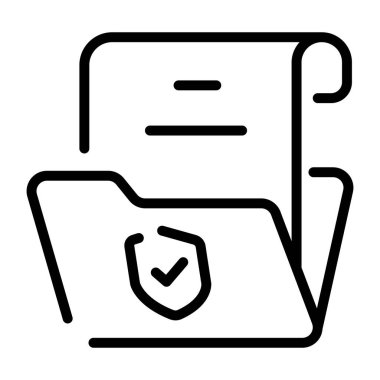 Veri korumasını gösteren bir satır biçimi simgesi