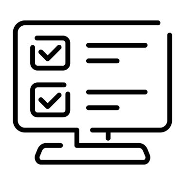 Görev yönetimini gösteren bir satır biçimi simgesi