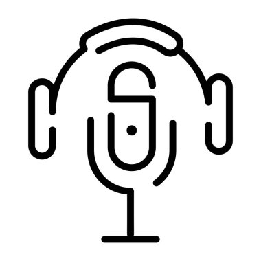 Podcast 'i temsil eden doğrusal biçim simgesi