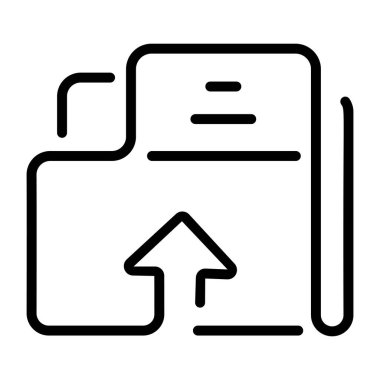 Dosya arşivini gösteren bir taslak biçim simgesi