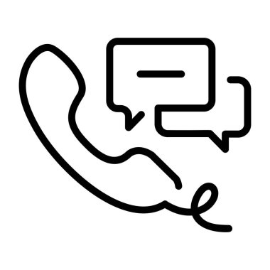 Telefon aramasını gösteren bir satır biçimi simgesi