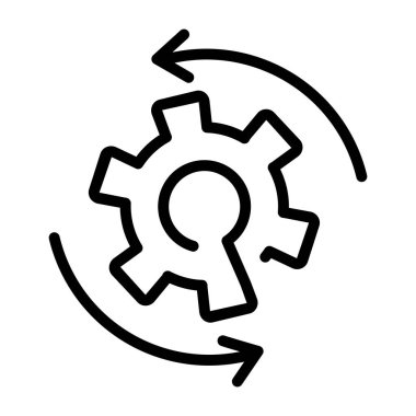 İşlemleri tasvir eden bir taslak biçim simgesi