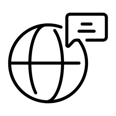 Genel sohbet gösteren bir satır biçimi simgesi