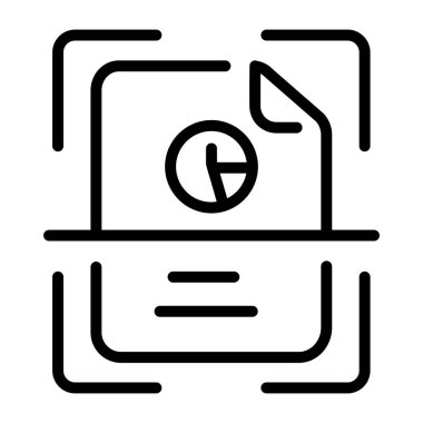 Belge tarayıcısını gösteren doğrusal bir simge