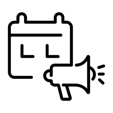 Olay pazarlamasını gösteren satır biçimi simgesi