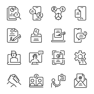 Özet Biçimi Çalışma ve Görev Simgelerinin Seti