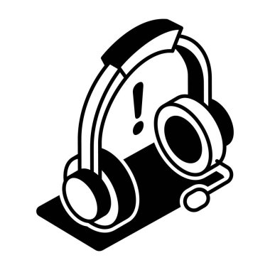 Müşteri hizmetlerini temsil eden bir kabartma biçimi simgesi