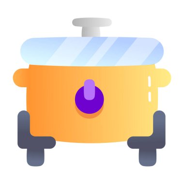 Bir elektrikli tava düz simgesi