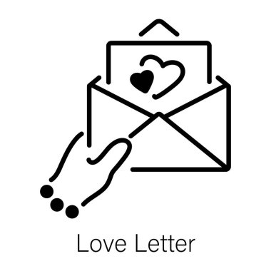 Aşk mektubunun doğrusal simgesini düzenlemek kolay