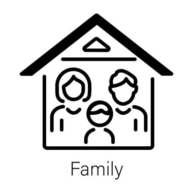 Ailenin iyi tasarlanmış doğrusal simgesi