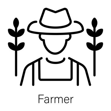 Çiftçi dış hatları simgesine bir göz atın