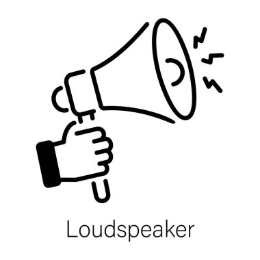 Hoparlörün bir taslak simgesi.