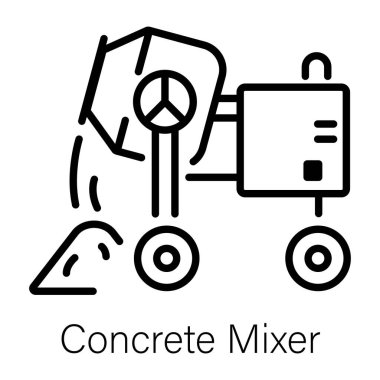 Beton karıştırıcının satır simgesini kontrol et