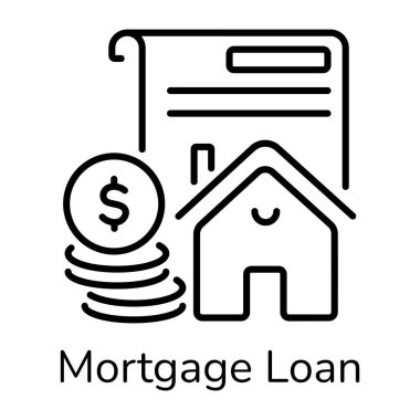 Mortgage kredi kağıdının düzenlenebilir bir simgesi