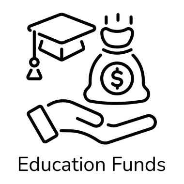 Hizaya gelmiş bir eğitim fonu simgesi
