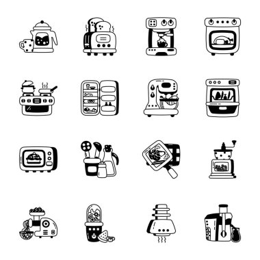 Mutfak Aletleri Koleksiyonu Şekil Simgeleri