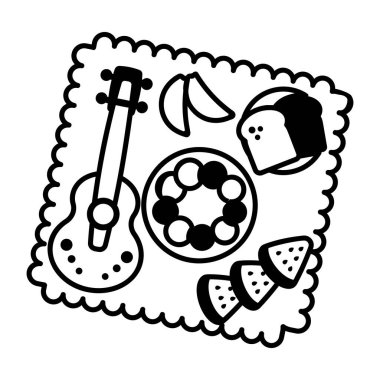 Açık hava piknik yemeklerinin sembolü.