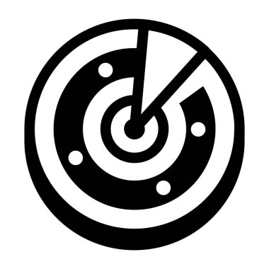 GPS radarı gösteren bir satır biçimi simgesi