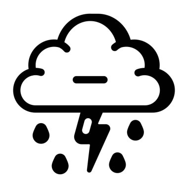 Fırtınayı tasvir eden bir taslak biçim simgesi