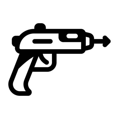 Bir zıpkın tabancası gösteren Glyph tarzı simge