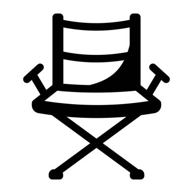 Balıkçı sandalyesi tasvir eden bir taslak stili simgesi
