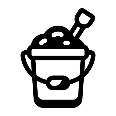 Kum kovası gösteren satır biçimi simgesi