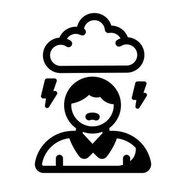 Endişe kavramını gösteren doğrusal bir simge