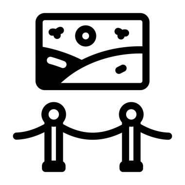 Müze galerisini gösteren satır biçimi simgesi