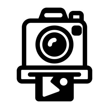 Bir kamera tasvir eden satır biçimi simgesi