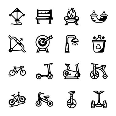 Açık hava Eğlence Biçimi Simgeleri Paketi